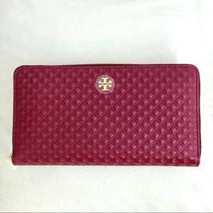NEW TORY BURCH Marion Embossed Continental Wallet